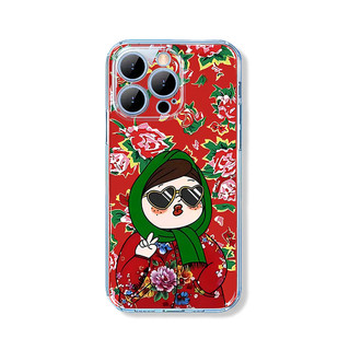 Ốp lưng iphone trong hình cô gái nền hoa đỏ cổ điển Cho Iphone 15 13 14 12 11 Pro  MAX X XR  XS MAX 7 8P 6S u1127