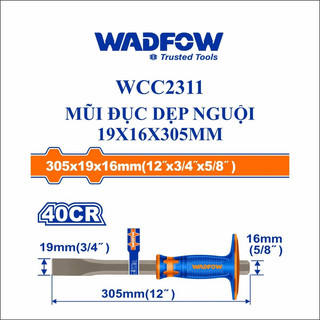 ĐỒ NGHỀ WADFOW Mũi đục dẹp nguội 19x16x305mm WCC2311