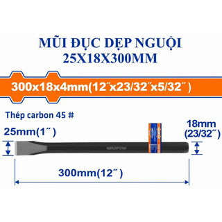 ĐỒ NGHỀ WADFOW Mũi đục nhọn & dẹp WCC0302 . WCC0301