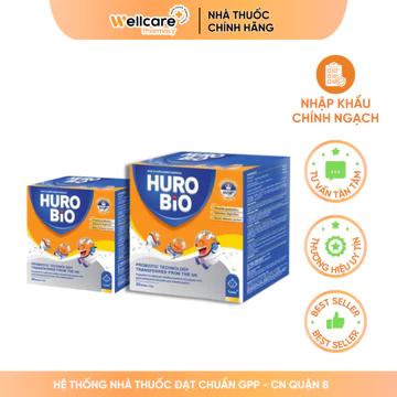 Bột lợi khuẩn Huro Bio [Chính hãng] - Hộp 20 gói tăng sức đề kháng, bổ sung lợi khuẩn đường ruột, cải thiện hệ tiêu hoá