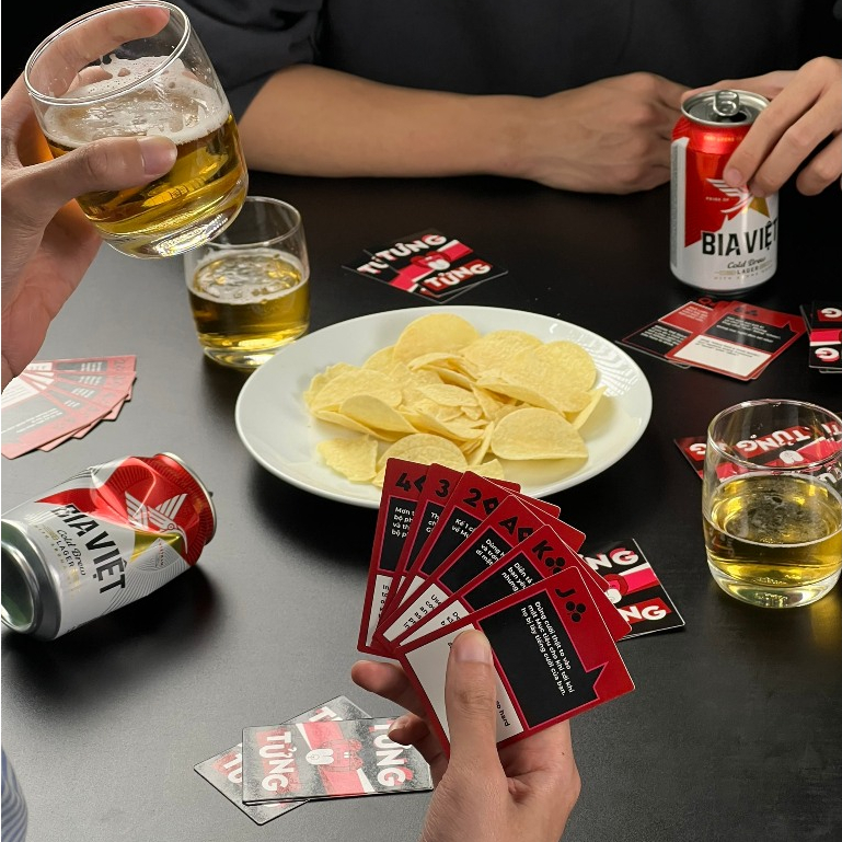 Bộ bài drinking game song ngữ Tưng Tửng cho hội bạn, boardgame chơi uống rượu cực vui Ừng Ực
