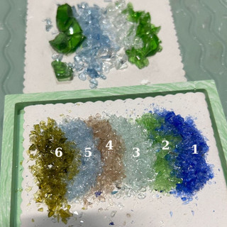 [2KG] Đá thủy tinh cỡ 3-8mm chuyên dụng terrazor, DIY project, xuyên sáng, đã mài cạnh sắc đa dạng màu sắc