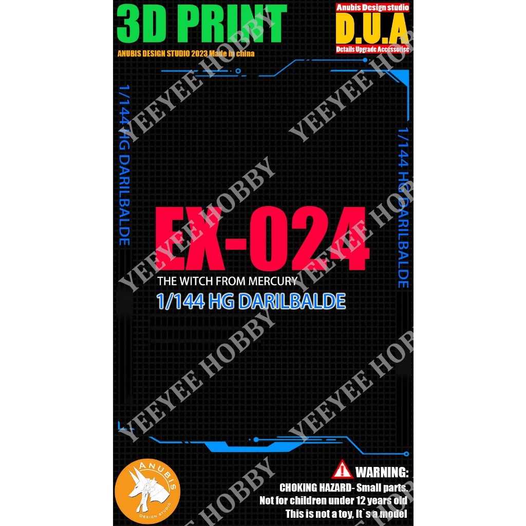 PHỤ KIỆN MOD ANUBIS - MÔ HÌNH IN 3D - EX-024 - 1/144 HG DARILBALDE TWFM ...