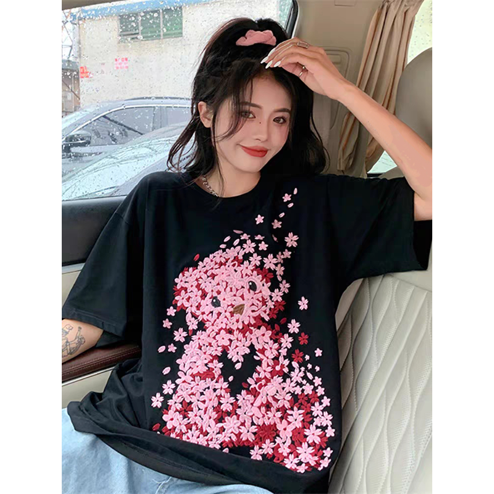 [Vải 250GSM] Áo Thun Bloom Bear Gấu Hoa Mùa Hè Siêu Dễ Thương Vải Cotton Cao Cấp Thoáng Mát Mềm Mịn Unim Store - APBB