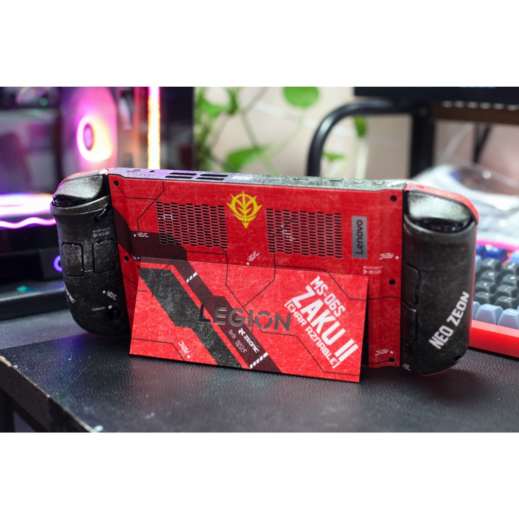 Skin dán Lenovo Legion Go / Go 2 mẫu Gundam đỏ (Film 3M, có thể custom theo ý thích, đã cắt sẵn chi tiết)