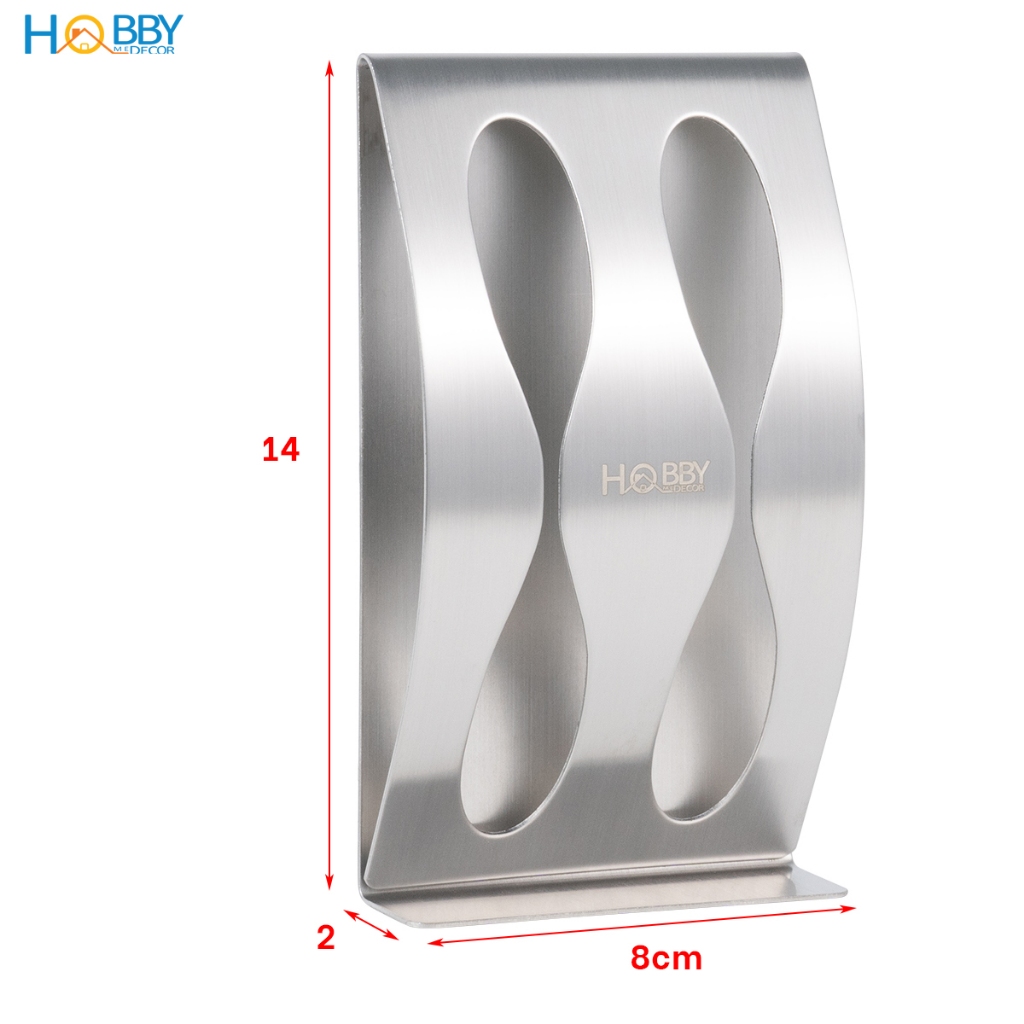 Kệ để bàn chải 2 ngăn dán tường inox 304 Hobby home decor KBC2