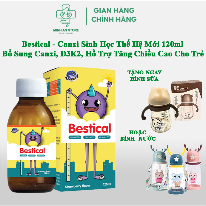 Canxi Sinh Học Bestical Kết Hợp Vitamin D3 K2 Hỗ Trợ Tăng Chiều Cao Cho