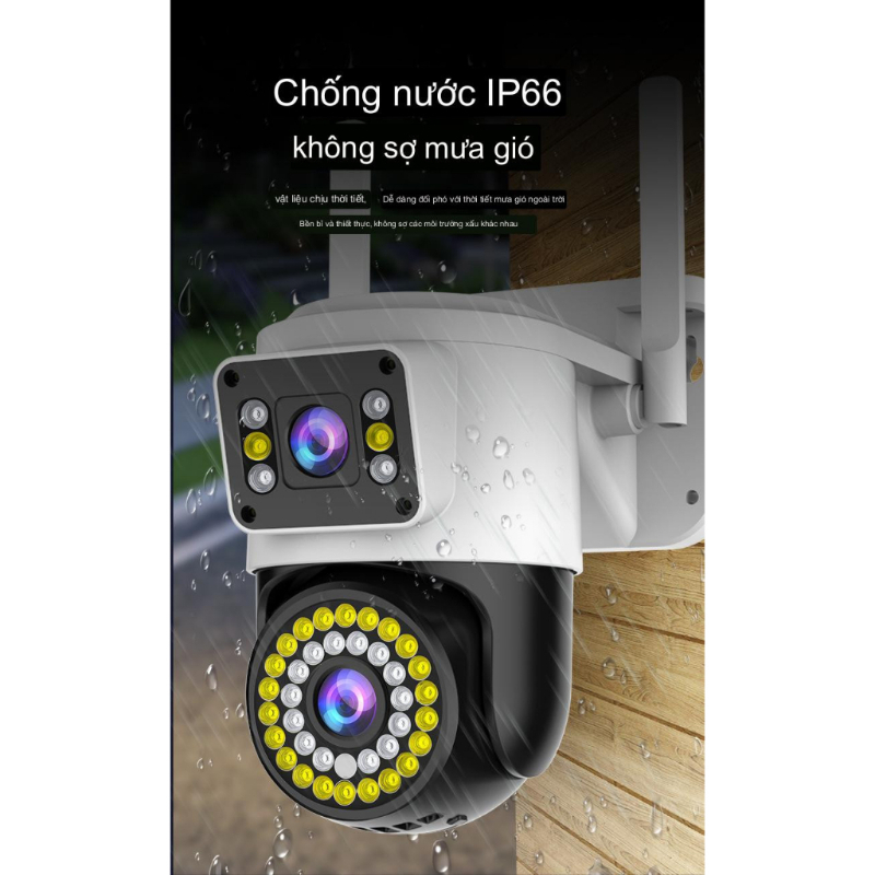 Camera Yoosee 2 Mắt Q42D 5mpx Siêu Nét - Đàm Thoại 2 Chiều, Ban Đêm Có Màu