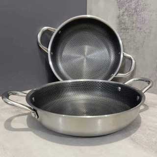 Chảo tổ ong 2 quai cầm mẫu mới, chống dính siêu tốt, size 28cm, dùng dược nhiều loại bếp (hàng tốt)