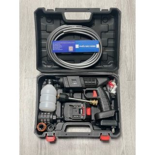 Máy rửa xe cầm tay cao áp chạy bằng pin sạc, súng rửa xe dùng cho gia đình có chế độ phun xương tạo bọt cao cấp