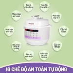 Nồi Áp Suất Điện Masuto 5L Phiên Bản Nâng Cấp Kho Hầm Nhừ Nấu Cơm Nấu Lẩu Đa Năng Có Nấu Mở Nắp — ảnh 8