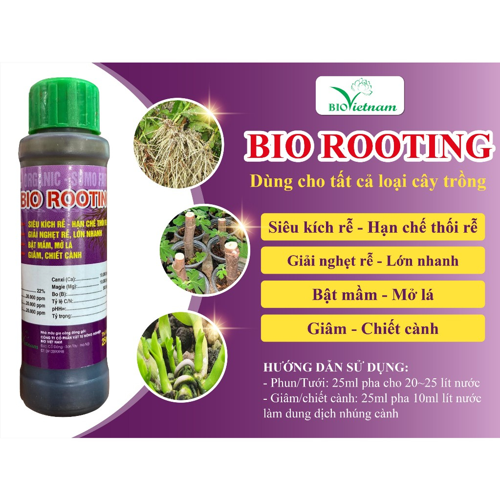Phân bón hữu cơ Bio Rooting kích rễ bật mầm - Lọ 25ml | Shopee Việt Nam