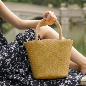 Túi Xách Cói Nữ thiết kế, Cỏ Bàng Trơn Tự nhiên Kiểu Dáng Thời Trang Chất Lượng Tiêu Chuẩn Xuất Khẩu, Giá tại xưởng