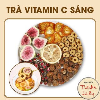 5- 10 Set trà vitamin C, trà hoa quả trắng da (Hắc kỳ tử, lê gai, hoa hồng, dâu tằm, quất vàng) - Lãn Ông
