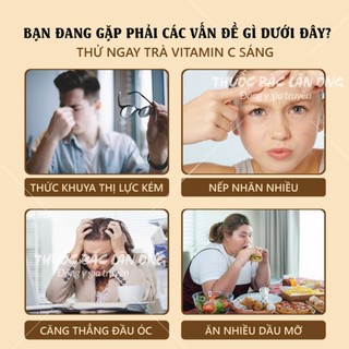 5- 10 Set trà vitamin C, trà hoa quả trắng da (Hắc kỳ tử, lê gai, hoa hồng, dâu tằm, quất vàng) - Lãn Ông