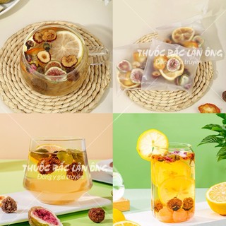 5- 10 Set trà vitamin C, trà hoa quả trắng da (Hắc kỳ tử, lê gai, hoa hồng, dâu tằm, quất vàng) - Lãn Ông