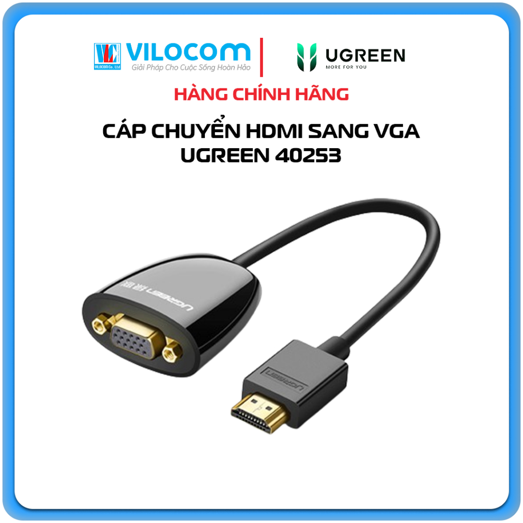 Cáp chuyển HDMI SANG VGA Ugreen 40253 - Hàng Chính Hãng | Shopee Việt Nam