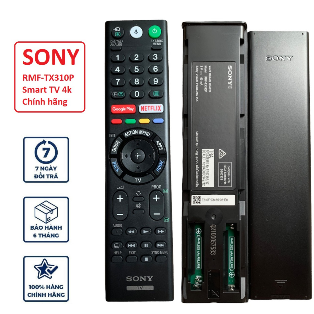 Remote tivi SONY Giọng Nói TX310P Chính Hãng Bảo Hành 1 Năm | Shopee ...