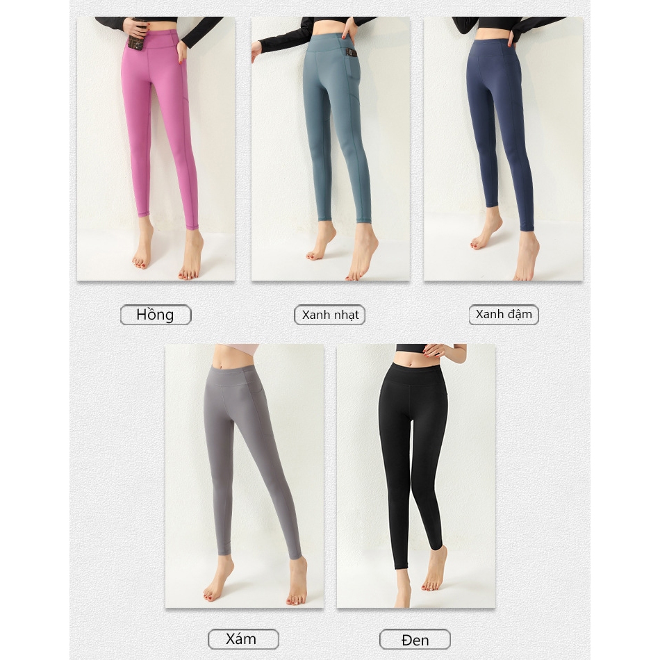 Ảnh Quần Legging Có Túi Nữ Bảo Hành 12 Tháng Quần Tập Yoga Chất Vải Dệt Thoáng Mát Co Giãn 4 Chiều Cleacco QLN Boro Sport 4