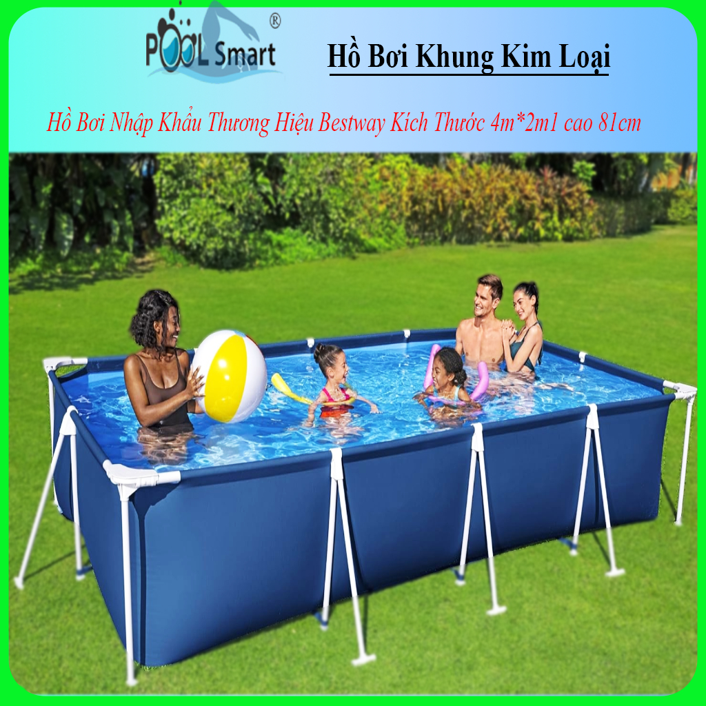 Hồ bơi khung kim loại chính hãng Bestway Kích thước:4m x2m11 cao 81cm ...
