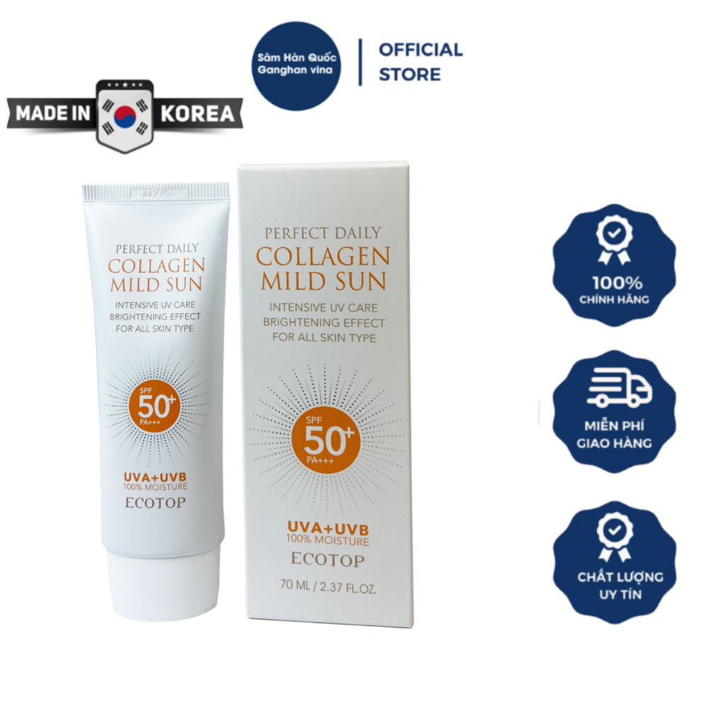 Kem Chống Nắng Collagen Mild Sun 70ml - Ecotop Perfect Daily Collagen ...