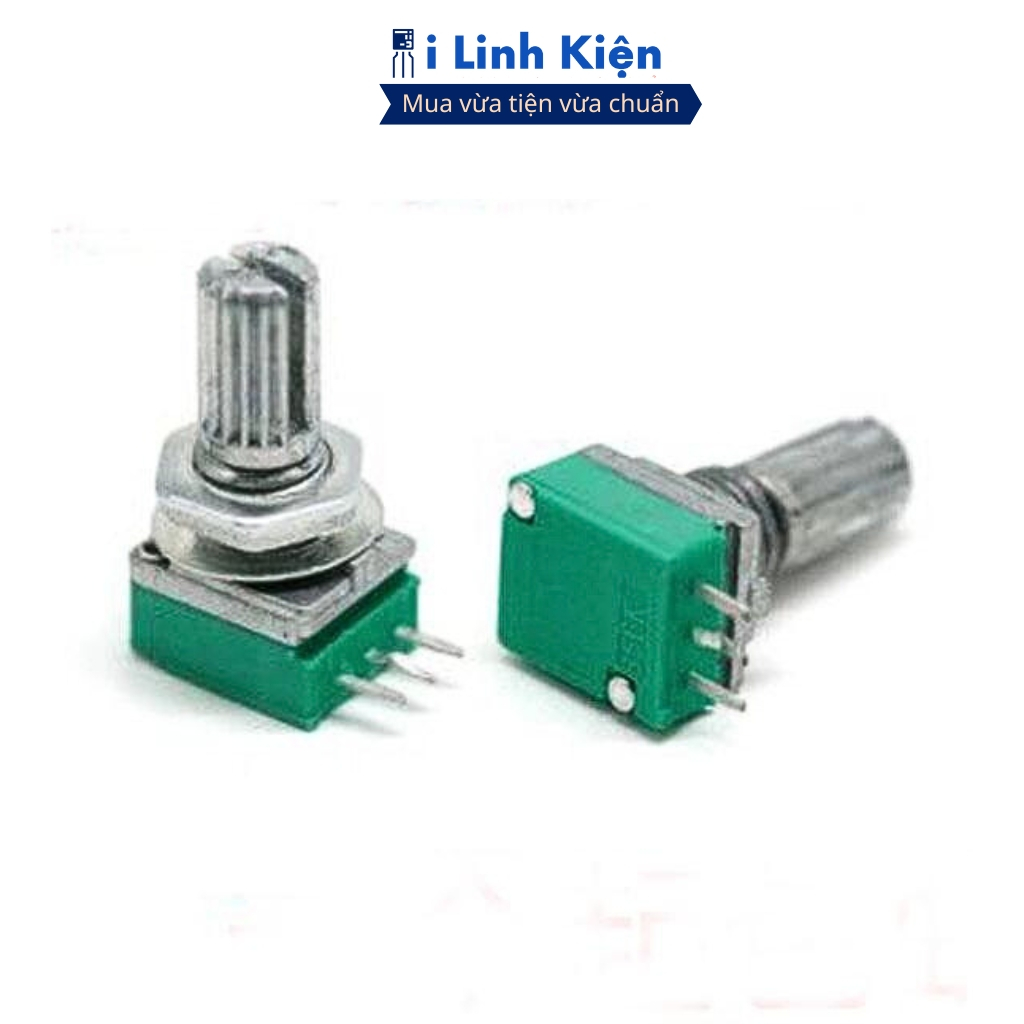 Chiết áp đơn RK097N xanh 15mm 1K - 500K chính hãng ilinhkien