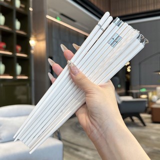 Set 5 đôi đũa ăn cơm trắng bạc 5 kiểu chất liệu sợi thủy tinh không mốc kháng khuẩn chịu nhiệt cao cấp.