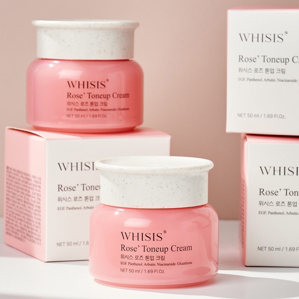 Ảnh Kem Dưỡng Ẩm Trắng Da Nâng Tone Tức Thì Tinh Chất Hoa Hồng Whisis Rose Toneup Cream 50ml 2