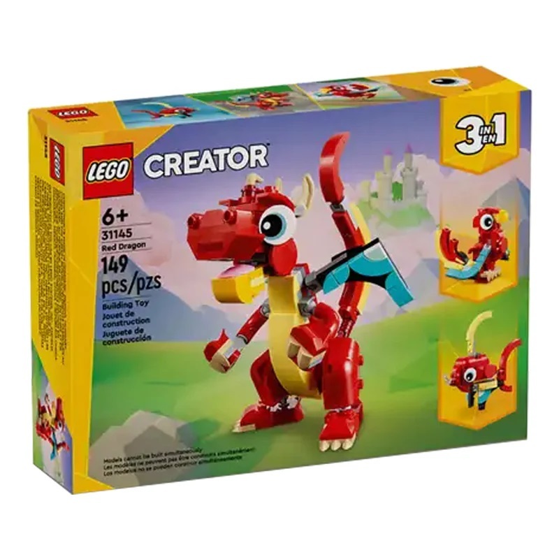 LEGO 31145 Creator - Rồng đỏ may mắn (Rồng / Vẹt / Cá) | Shopee Việt Nam