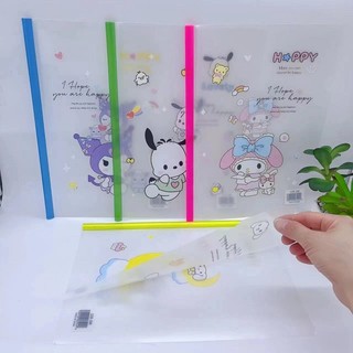 Kẹp Tài Liệu Rút Gáy Tệp Đựng Bài Kiểm Tra Túi Trong Suốt A4 Đồ Dùng Học Tập Cute Kuromi Cinnamoroll Timo VPK71-M3