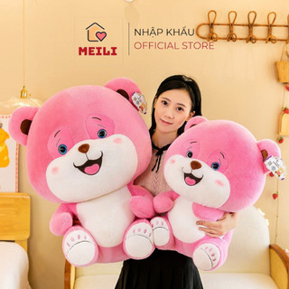 (MUA 1 TẶNG 1) Gấu Bông Nhỏ Gấu Hồng Chân 3 Chấm Hàng Cao Cấp Mềm Mịn Size 25cm MEILI STORE
