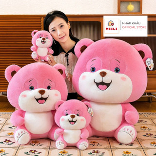(MUA 1 TẶNG 1) Gấu Bông Nhỏ Gấu Hồng Chân 3 Chấm Hàng Cao Cấp Mềm Mịn Size 25cm MEILI STORE