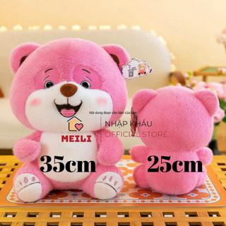 (MUA 1 TẶNG 1) Gấu Bông Nhỏ Gấu Hồng Chân 3 Chấm Hàng Cao Cấp Mềm Mịn Size 25cm MEILI STORE