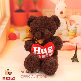( TẶNG QUÀ ĐÈN NGỦ CẮM )Gấu Bông Teddy Lông Xù Hug Me, Vải Mềm Mịn Nhập Khẩu, Quà tặng đáng yêu MEILI STORE