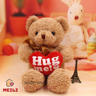 ( TẶNG QUÀ ĐÈN NGỦ CẮM )Gấu Bông Teddy Lông Xù Hug Me, Vải Mềm Mịn Nhập Khẩu, Quà tặng đáng yêu MEILI STORE