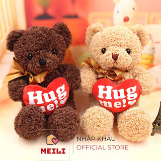 ( TẶNG QUÀ ĐÈN NGỦ CẮM )Gấu Bông Teddy Lông Xù Hug Me, Vải Mềm Mịn Nhập Khẩu, Quà tặng đáng yêu MEILI STORE