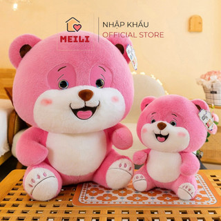 (MUA 1 TẶNG 1) Gấu Bông Nhỏ Gấu Hồng Chân 3 Chấm Hàng Cao Cấp Mềm Mịn Size 25cm MEILI STORE