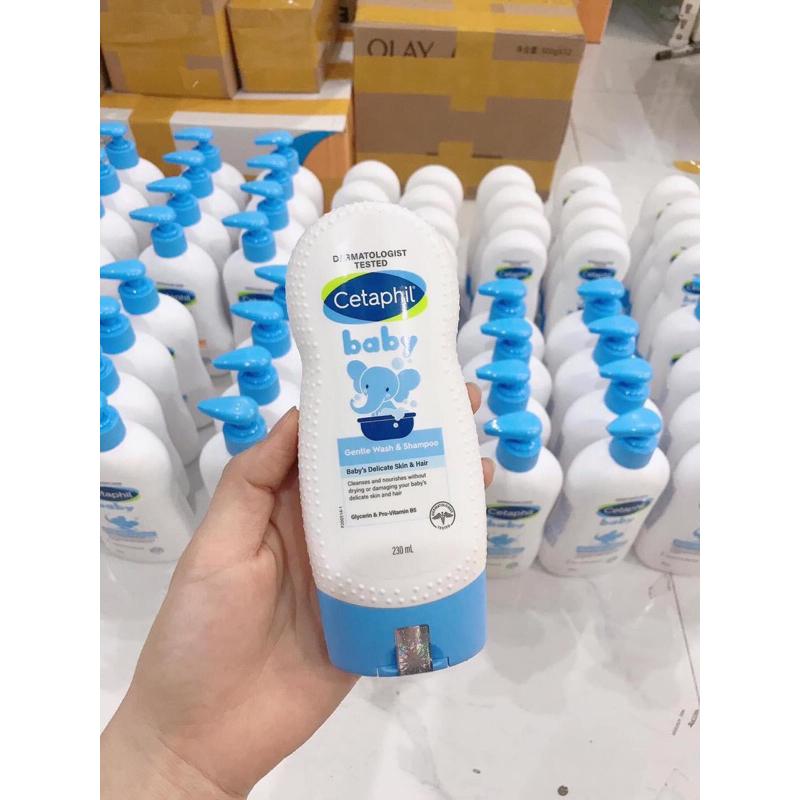 Sữa Tắm Gội Cho Bé Cetaphil - Sữa Tắm TiBong Store Kiêm Dầu Gội Baby Gentle Wash & Shampoo Dịu Lành Cho Bé 400ml