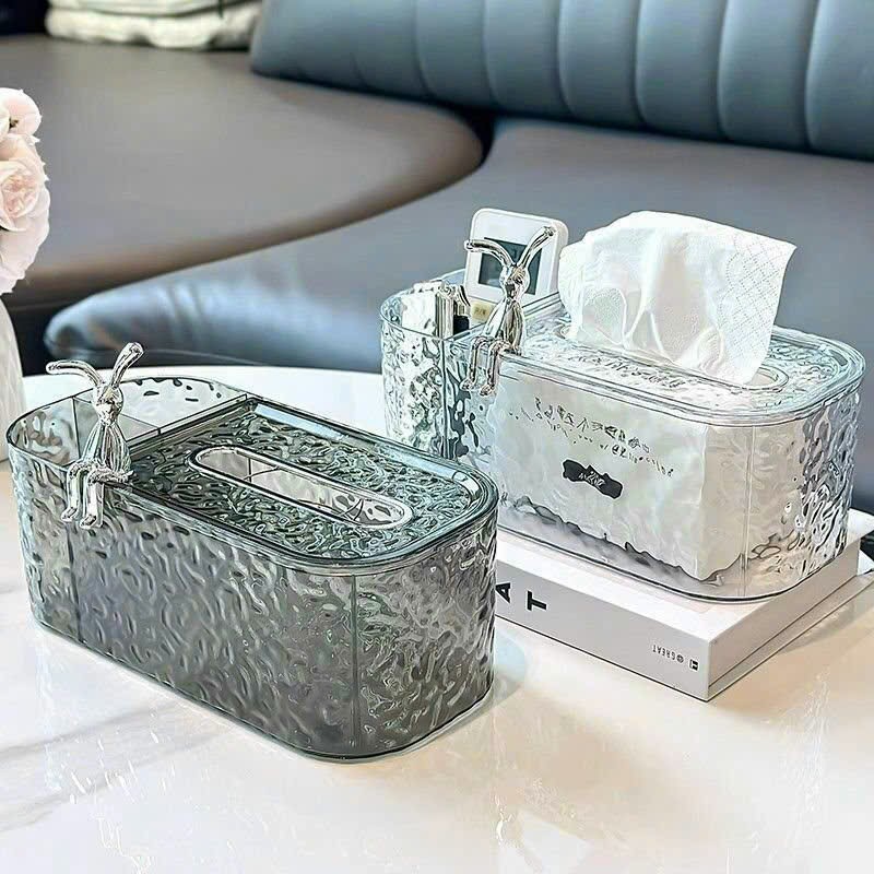 Hộp Đựng Giấy Ăn Trong Suốt Để Bàn Acrylic Hoạt Tiết Sang Trọng Mẫu Mới