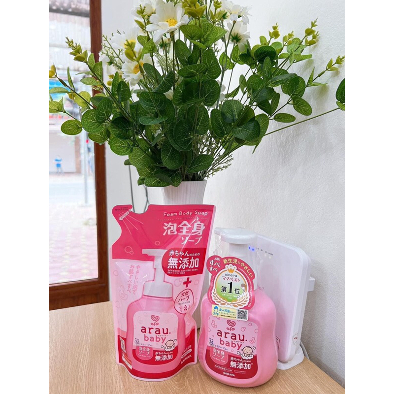 Sữa tắm trẻ em Arau chai và túi