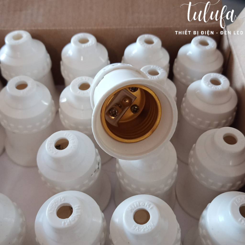 Combo đui đèn e27, đui xoáy e27 chuyên dùng cho bóng đèn led, compact