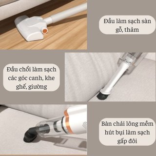 Máy Hút Bụi Cầm Tay Đa Năng Tặng Kèm Đầu Hút Nối Dài, Máy Hút Bụi Không Dây Lực Hút Cực Mạnh