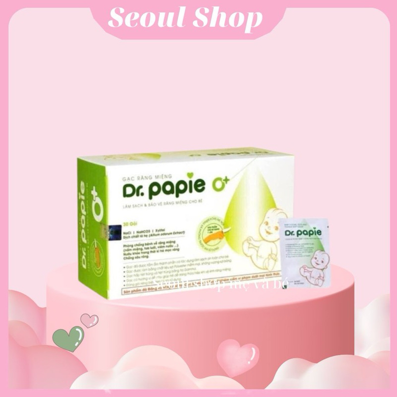 Gạc Rơ Lưỡi Dr.Papie Đã Tẩm Sẵn Dung Dịch, Tiện Lợi Chất Liệu Sợi Polyester Mềm Mại