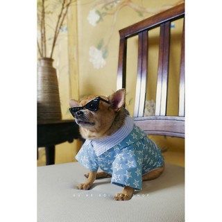 ÁO GHILÊ THÚ CƯNG DENIM NGÔI SAO