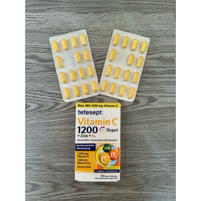 {NỘI ĐỊA ĐỨC 🇩🇪 } Viên uống Vitamin C 1200mg Zink D3 30viên Tetesept
