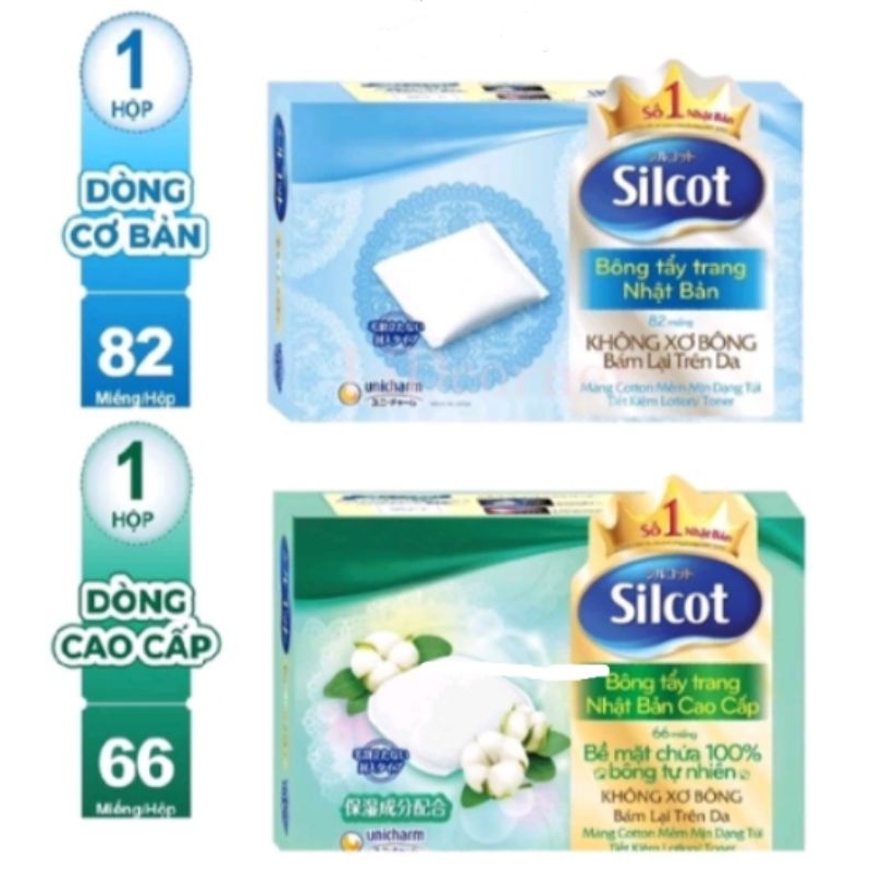 Bông tẩy trang Silcot 82 miếng/hộp | Shopee Việt Nam