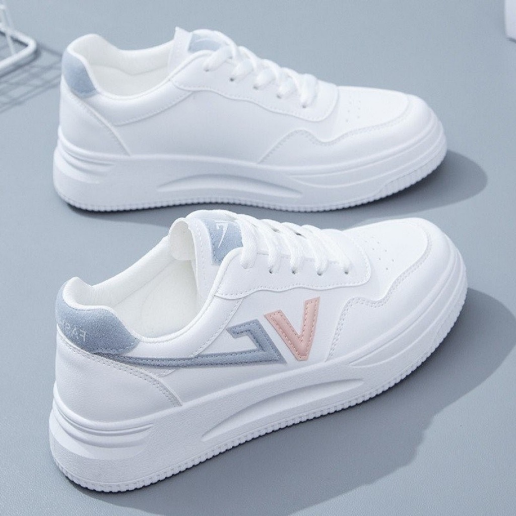 Giày Nữ Thời Trang Sneaker Thể Thao Giày Trắng Giày Da MS335 | Shopee ...