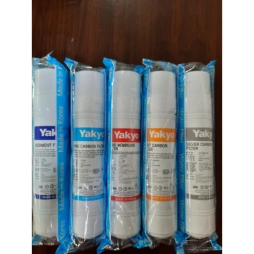 Combo 5 lõi Nano Yakyo không tạo khoáng (lõi lọc thô, carbon đầu, Nano, Carbon sau, Silver Carbon)