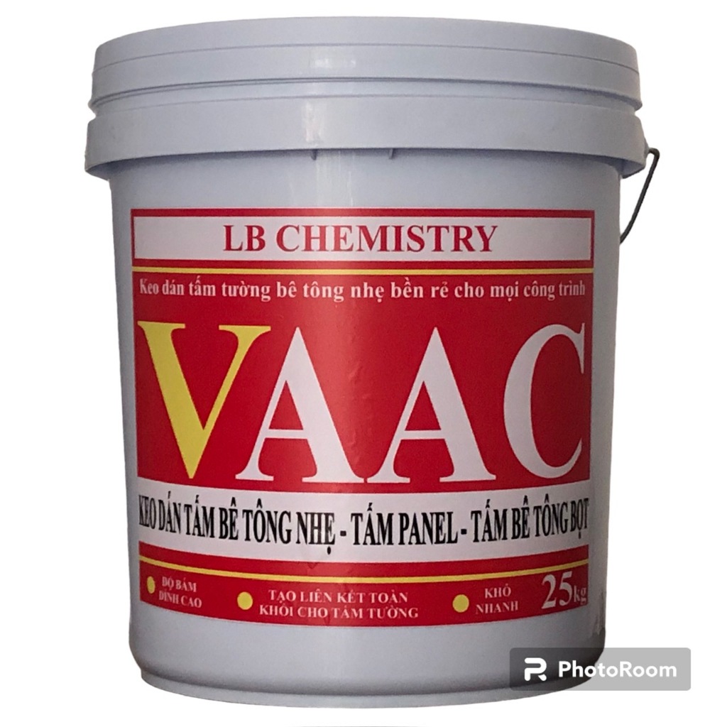 Keo dán tấm bê tông nhẹ, tấm panel, tấm bê tông bọt VAAC 25kg | Shopee ...