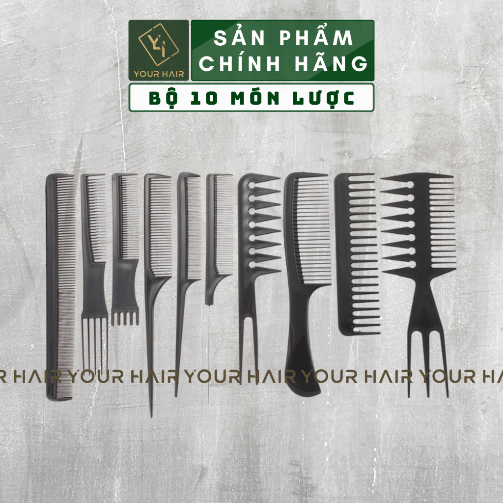 Bộ lược Belle | Lược chải tóc nam chuyên nghiệp | 10 loại lược cao cấp